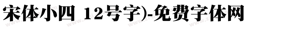 宋体小四 12号字)字体转换